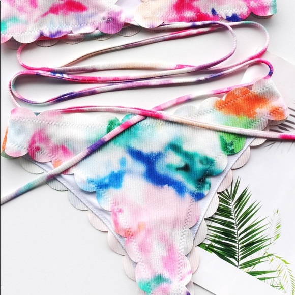 NEW‼️TIE DYE MULTI COLOR TIE - bikini - Picture 5 of 5